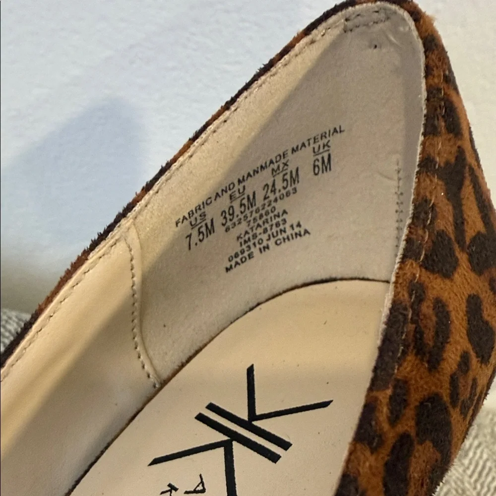 Kardashian Kollection leopard print stiletto heels